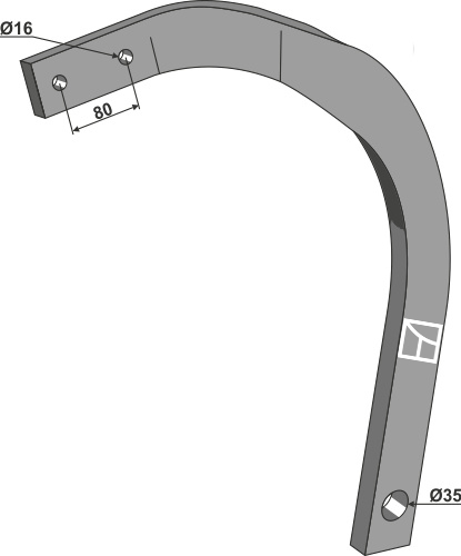Tand 60x25 - højre