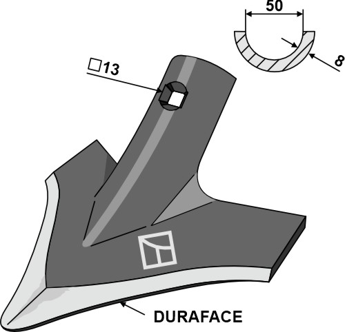 Gåsefodsskær 240mm - DURAFACE