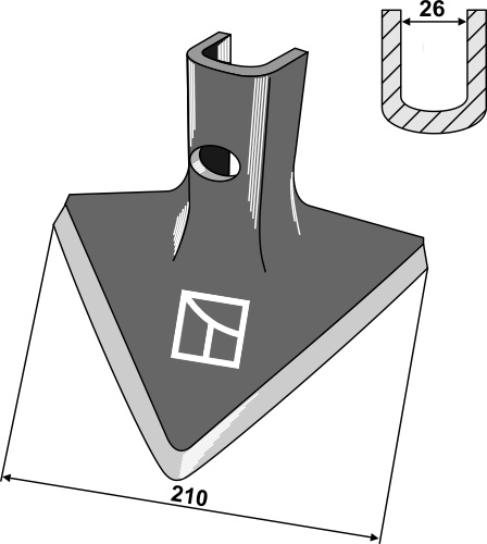 Gåsefodsskær 210mm