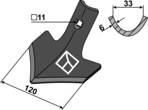 Gåsefodsskær 120mm