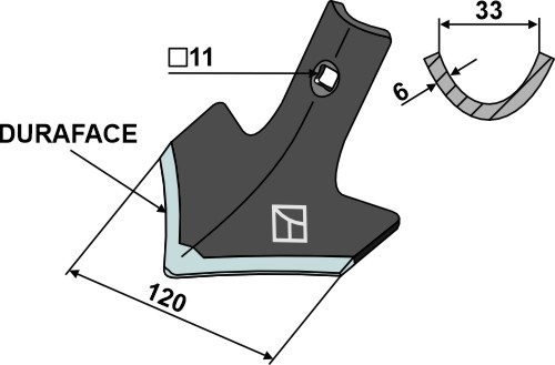 Gåsefodsskær 120mm - DURAFACE