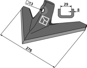 Gåsefodsskær 276mm