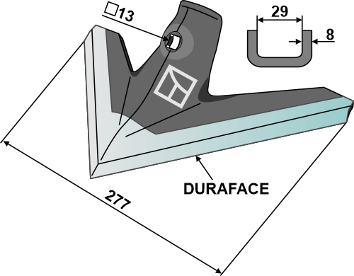 Gåsefodsskær 277mm - DURAFACE