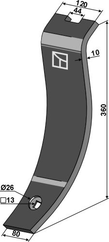 Ledeplade 360x120x80mm