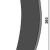 Ledeplade 360x80x50mm