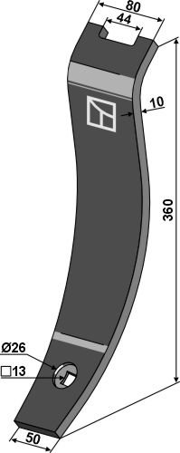 Ledeplade 360x80x50mm