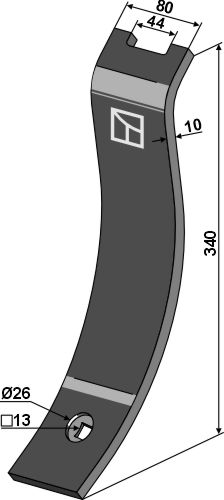 Ledeplade 340x80mm