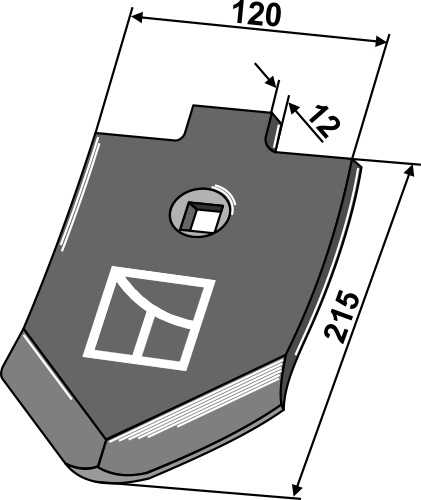 Skærspids 215x120x12mm