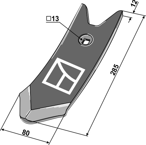 Skærspids 285x80x12mm
