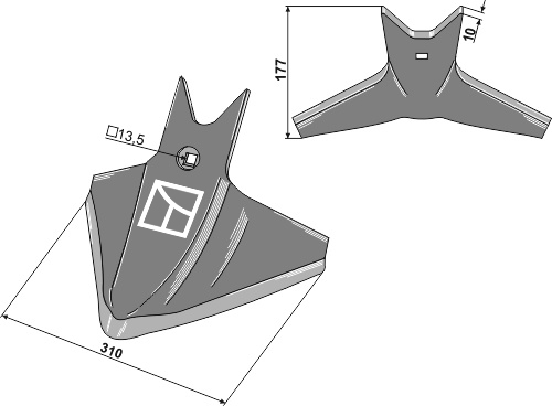 Gåsefodsskær 310mm
