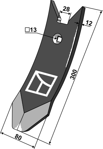 Skærspids 300x80x12mm - Delta Flex