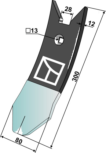 Skærspids 300x80x12mm DURAFACE - Delta Flex