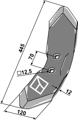 Stubharvespids 445x120x12mm