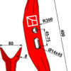 Grubbeskær 400mm - Melone