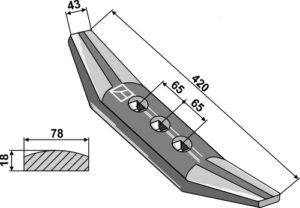 Stubharvespids 420x43x18mm
