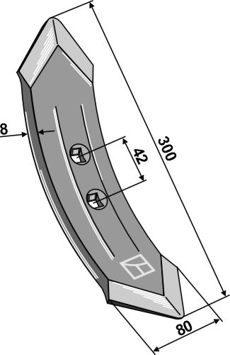 Stubharvespids 300x80x8mm - K32