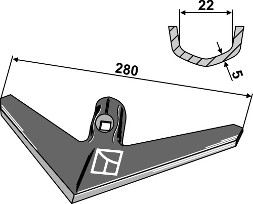 Gåsefodsskær 280mm