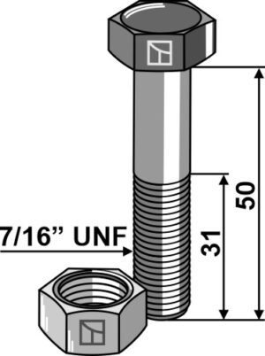 101.mf-110 Skrue 7/16'' UNF