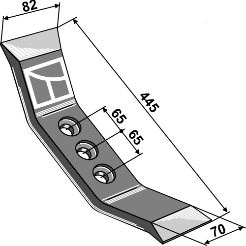 Grubbeskær 445mm