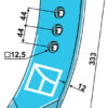 Skærspids 333x100x12mm (3 h - 44-44) for vingeskær