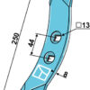 Stubharvespids 250x50x8mm
