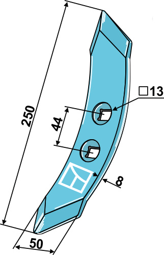 Stubharvespids 250x50x8mm
