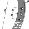 Stubharvespids 490x80x12mm