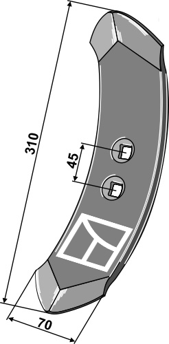 Stubharvespids 310x70x10mm (2 h - 45)