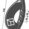 Stubharvespids 530x50x20mm