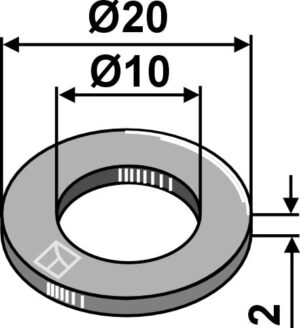 10125a Skive-Aluminiums Ø20x2xØ10