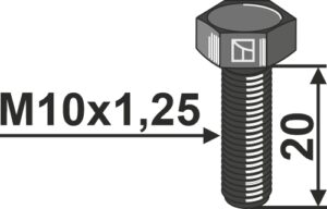 Bolt M10x1,5x25