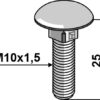 Bræddebolt M10x1,5x25 - galvaniseret