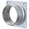 Flange Kvadratisk m/gevind 5'' BSPT (130mm) (galvaniseret)