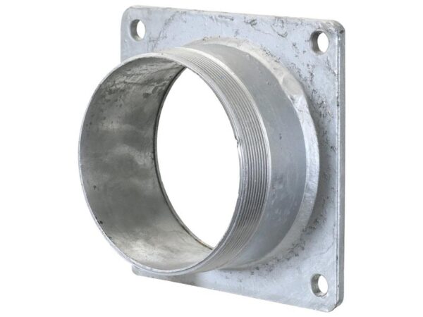 Flange Kvadratisk m/gevind 5'' BSPT (130mm) (galvaniseret)