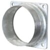 Flange Kvadratisk m/gevind 6'' BSPT (150mm) (galvaniseret)