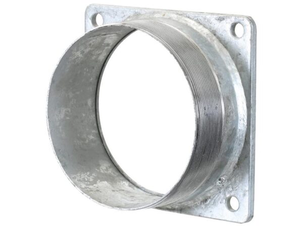 Flange Kvadratisk m/gevind 6'' BSPT (150mm) (galvaniseret)