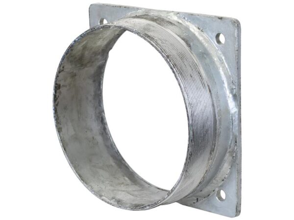 Flange Kvadratisk m/gevind 8'' BSPT (200mm) (galvaniseret)
