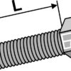 Bolt M10x1,5x30 u. møtrik - galvaniseret