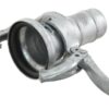 Kobling m/slangestuds og lukkebeslag - Hun 3 '' (89mm) x3'' (76mm) (galvaniseret)