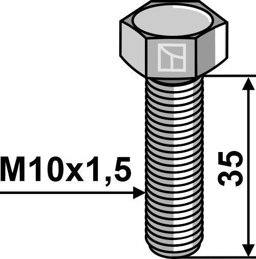 Bolt M10x1,5x35 - 10.9 u. møtrik