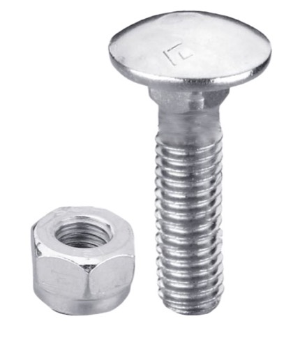 Bolt M10x1,5x40 m. møtrik - galvaniseret