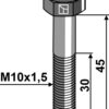 Bolt M10x1,5x45 u. møtrik