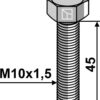 Bolt M10x1,5x45 u. møtrik - galvaniseret