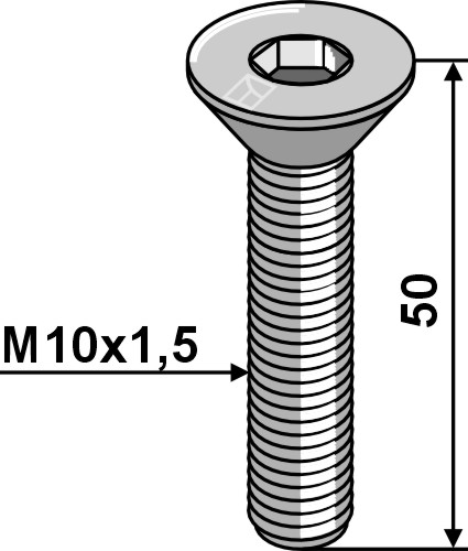 Umbracobolt M10x1,5x50 - 8.8 u. møtrik