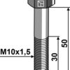 Bolt M10x1,5x50 u. møtrik