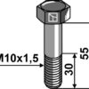 Bolt M10x1,5x55 u. møtrik