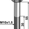 Bolt M10x1,5x55 u. møtrik