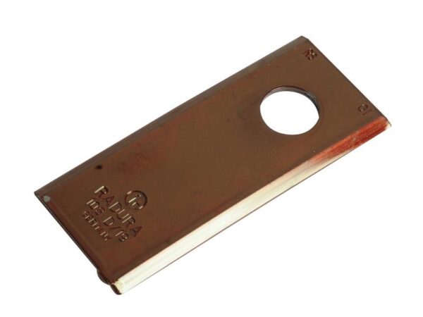 Kniv - Flad, skarpe topkanter - 108 x 46x3mm - Hul Ø19mm - Højre/Venstre - Passer til Galfre Passer til: 108D