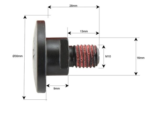 Knivboltsæt- M10x28mm - Passer til Kuhn Passer til: 56132200
