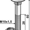 Bolt M10x1,5x60 m. møtrik - galvaniseret